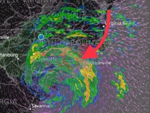 Weather Radar Showing Hurricane Florence