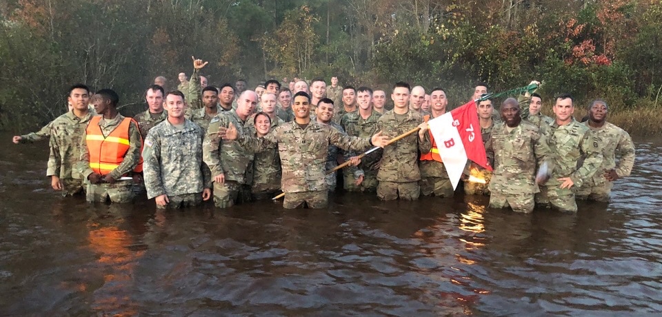Seen here in command of an 82nd Airborne Division company in, 2016, Captain De Leon (center) believes his Army training and experience has prepared him to be successful in his second career of service as a regenerative farmer.